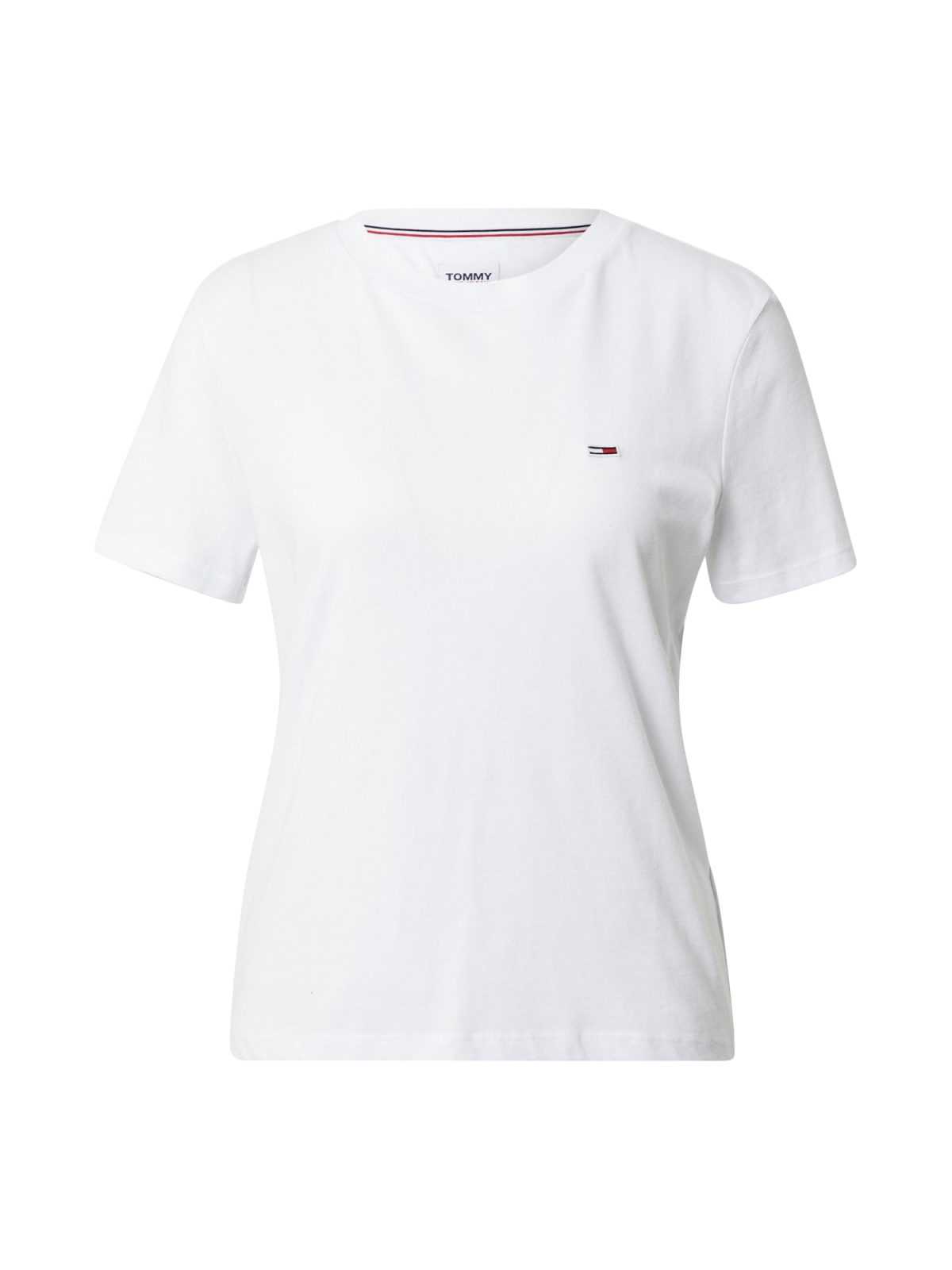 Tommy Jeans Majica  mornarska / ognjeno rdeča / bela
