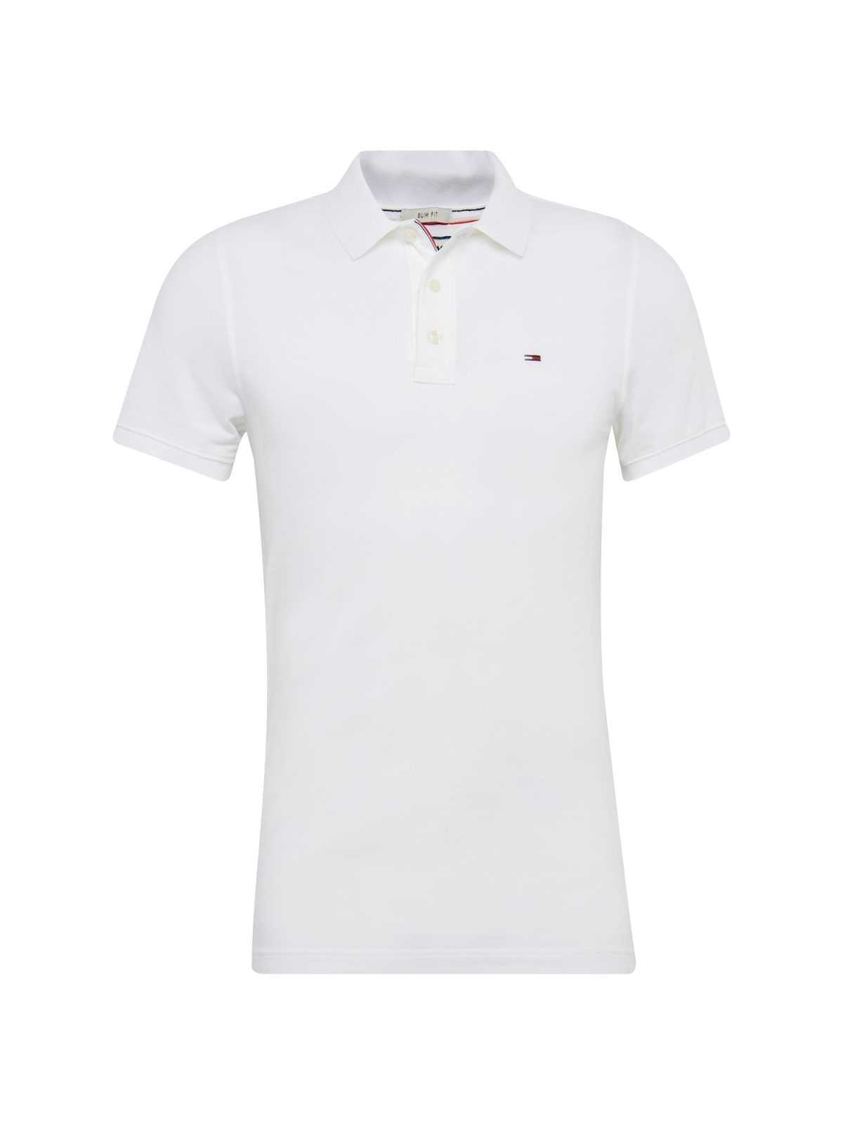 Tommy Jeans Majica  mornarska / ognjeno rdeča / bela