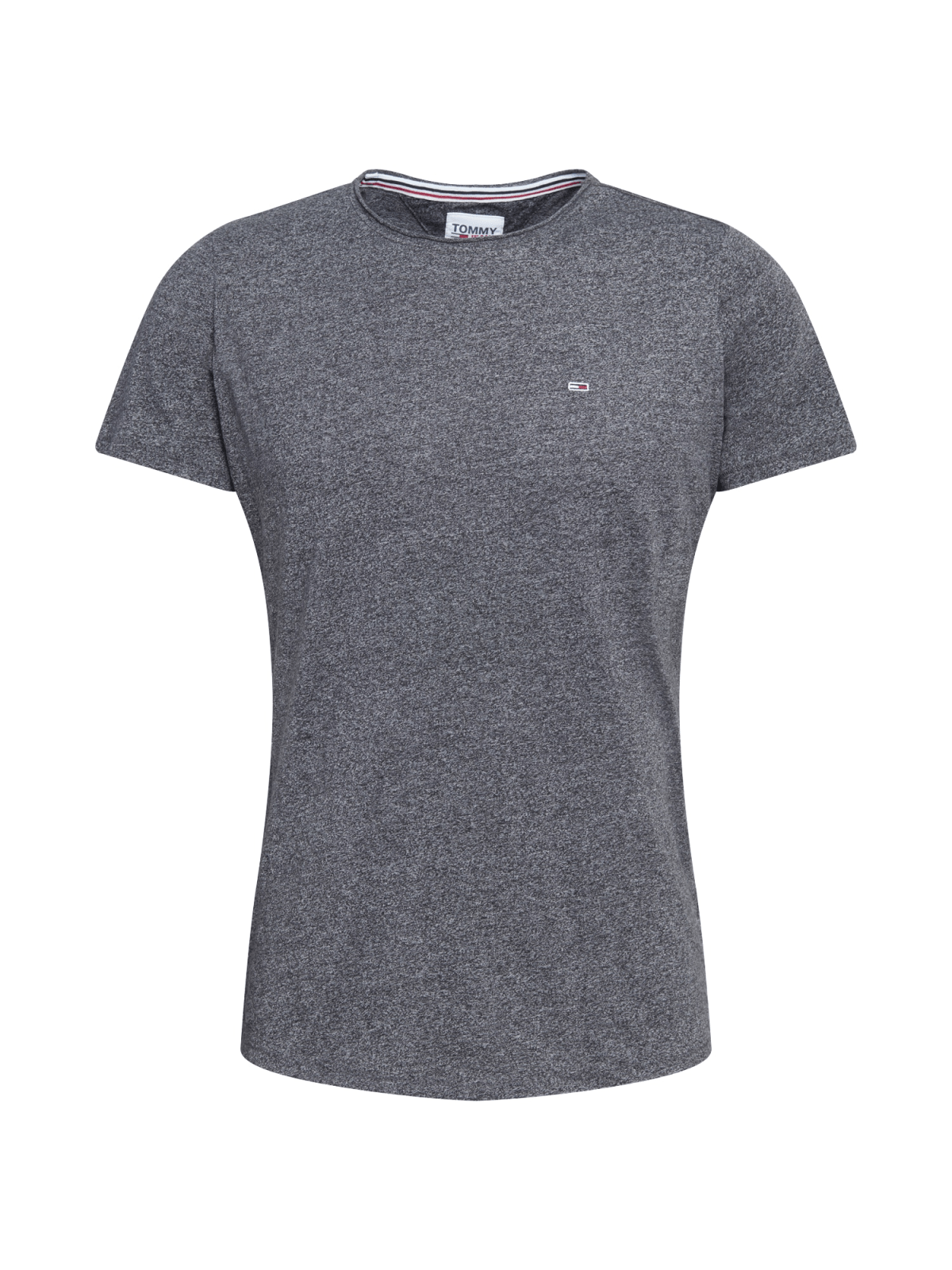 Tommy Jeans Majica  mornarska / pegasto siva / rdeča / bela