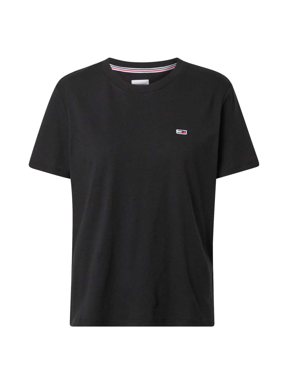 Tommy Jeans Majica  ognjeno rdeča / črna / bela