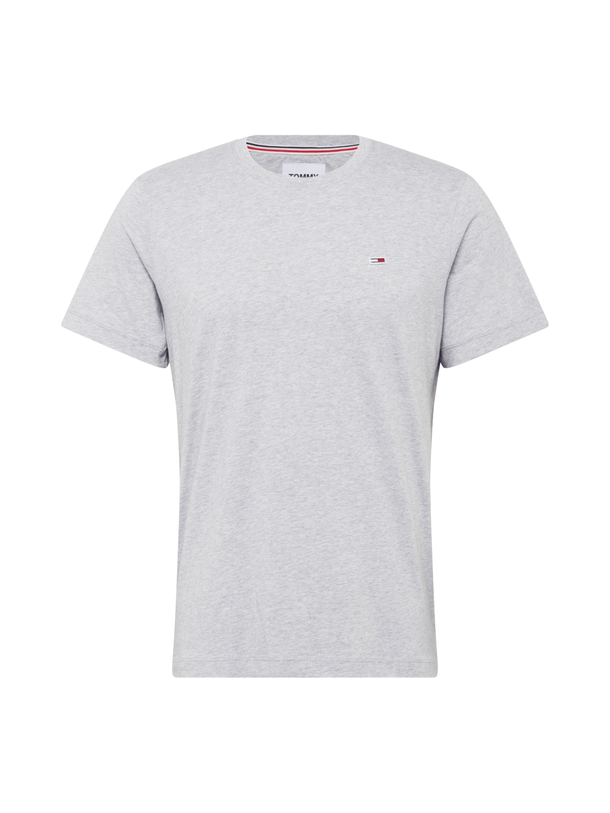 Tommy Jeans Majica  svetlo siva / rdeča / bela