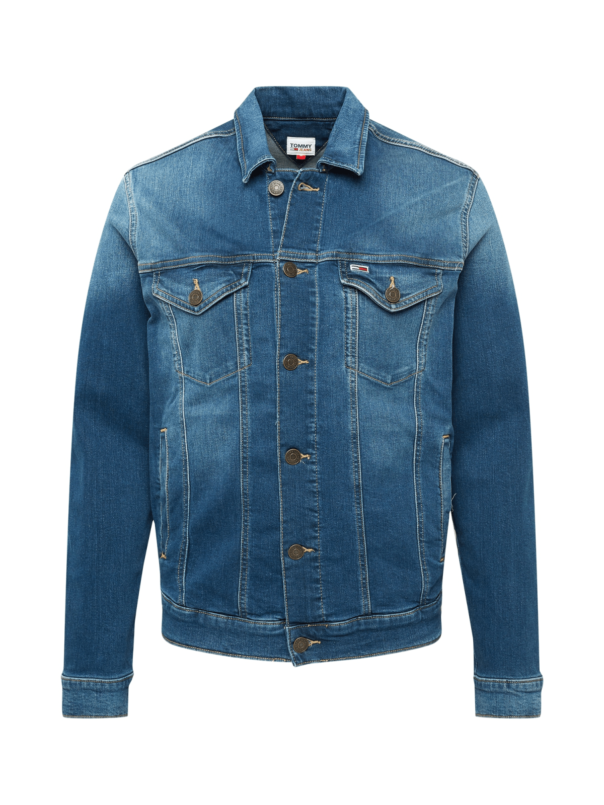 Tommy Jeans Prehodna jakna  moder denim