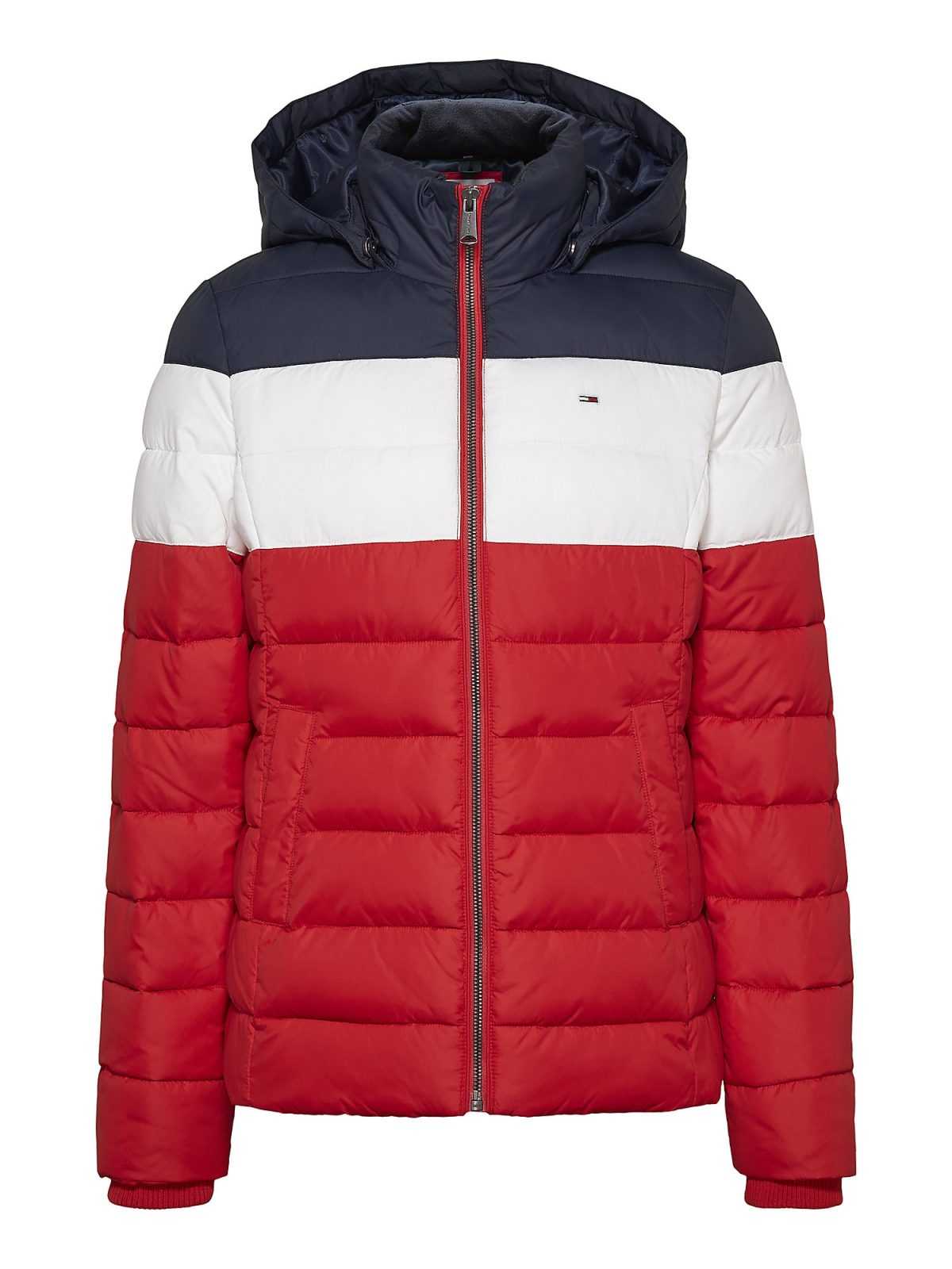 Tommy Jeans Zimska jakna  mornarska / rdeča / bela