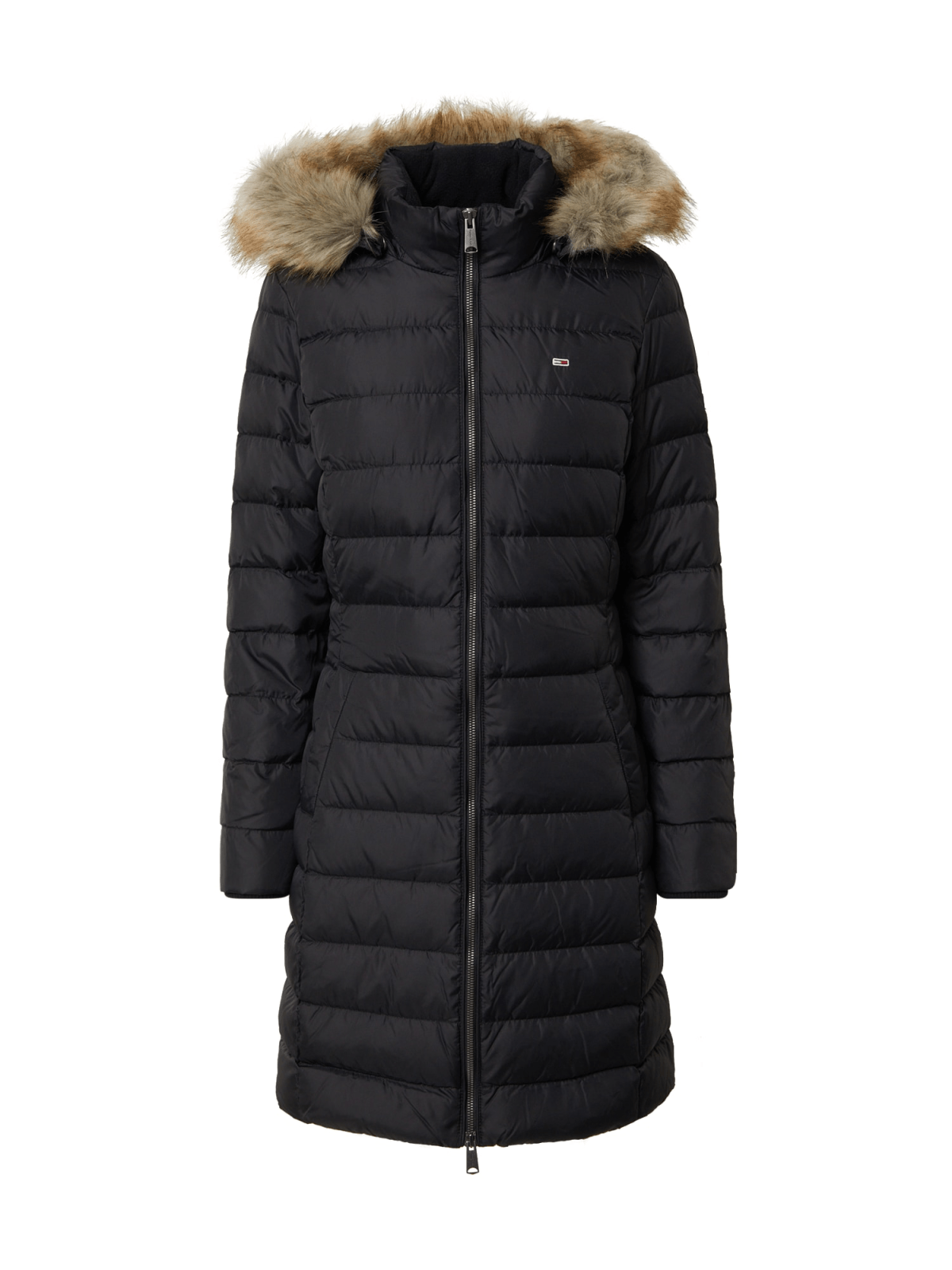 Tommy Jeans Zimski plašč  temno modra / rdeča / črna / bela