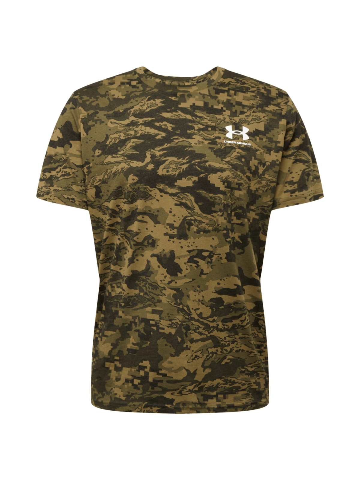 UNDER ARMOUR Funkcionalna majica  kaki / oliva / temno zelena / bela