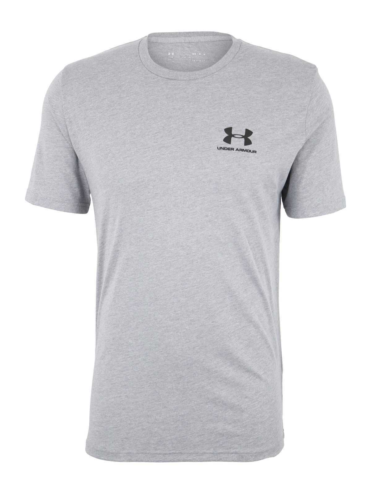 UNDER ARMOUR Funkcionalna majica  pegasto siva / črna
