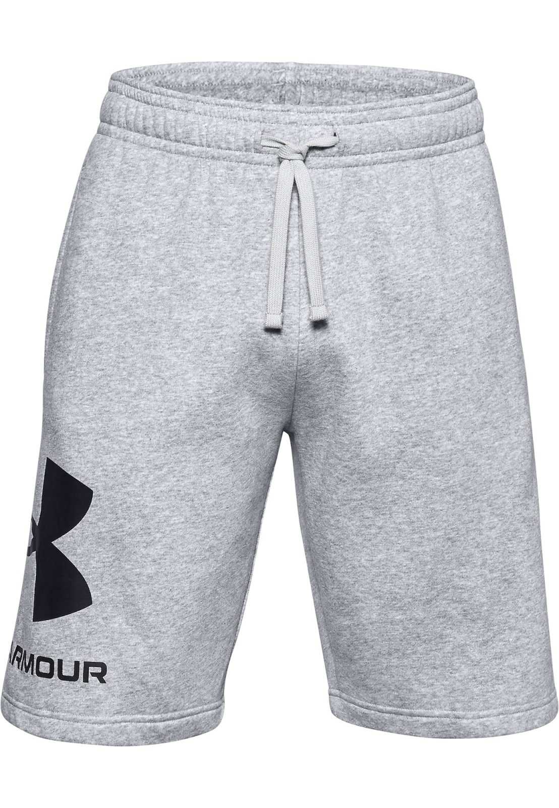 UNDER ARMOUR Športne hlače 'Rival'  pegasto siva / črna