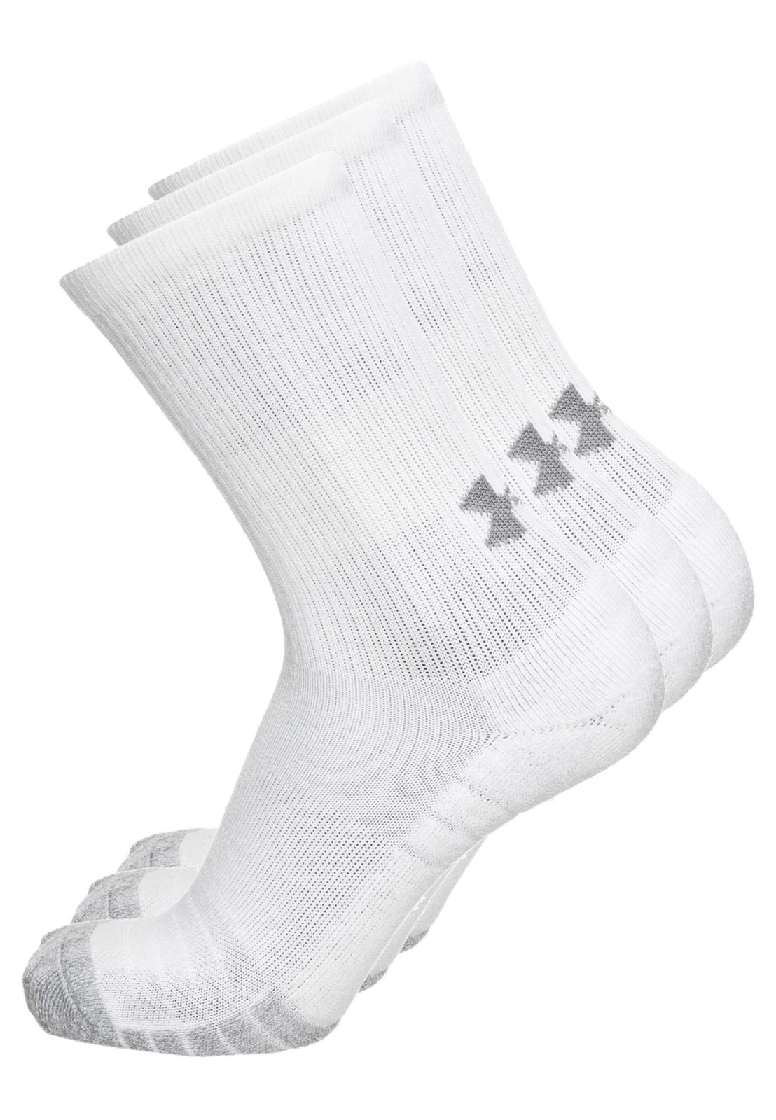 UNDER ARMOUR Športne nogavice  siva / bela