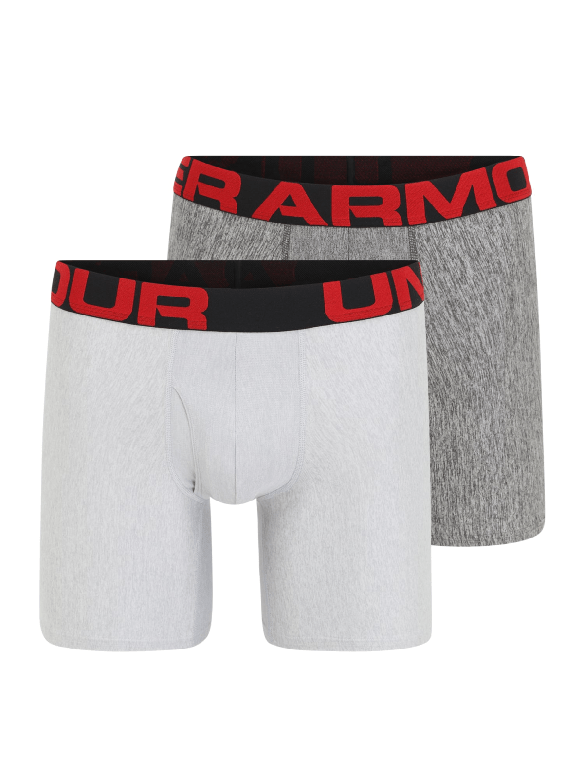 UNDER ARMOUR Športne spodnjice  svetlo siva / pegasto siva / rdeča / črna