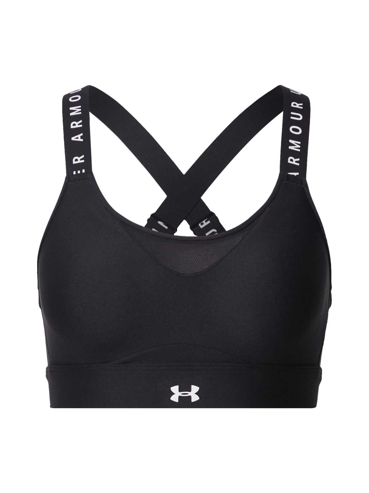 UNDER ARMOUR Športni nederček 'Infinity High'  črna / bela
