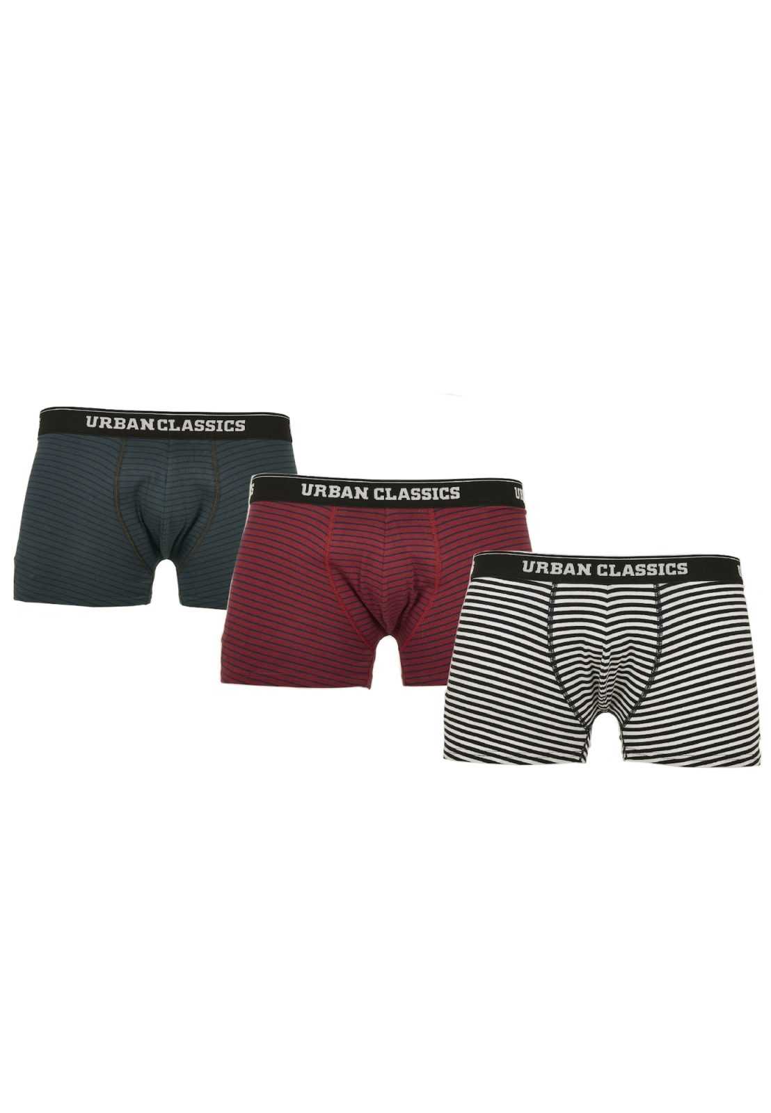 Urban Classics Boksarice  bež / temno zelena / češnjevo rdeča / črna