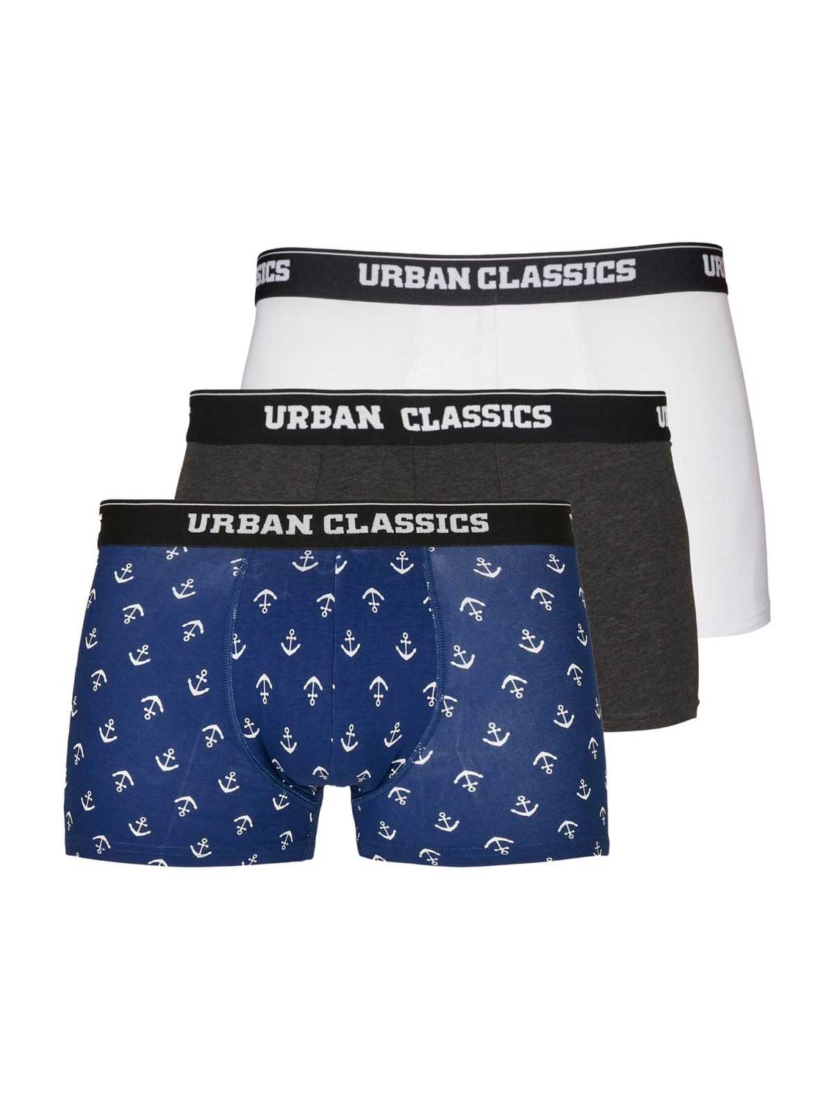 Urban Classics Boksarice  mornarska / temno siva / črna / bela