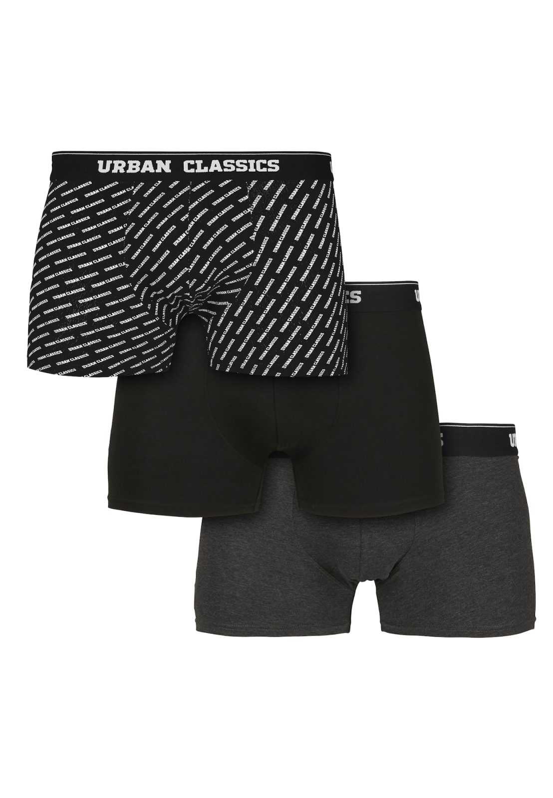 Urban Classics Boksarice  temno siva / črna / bela