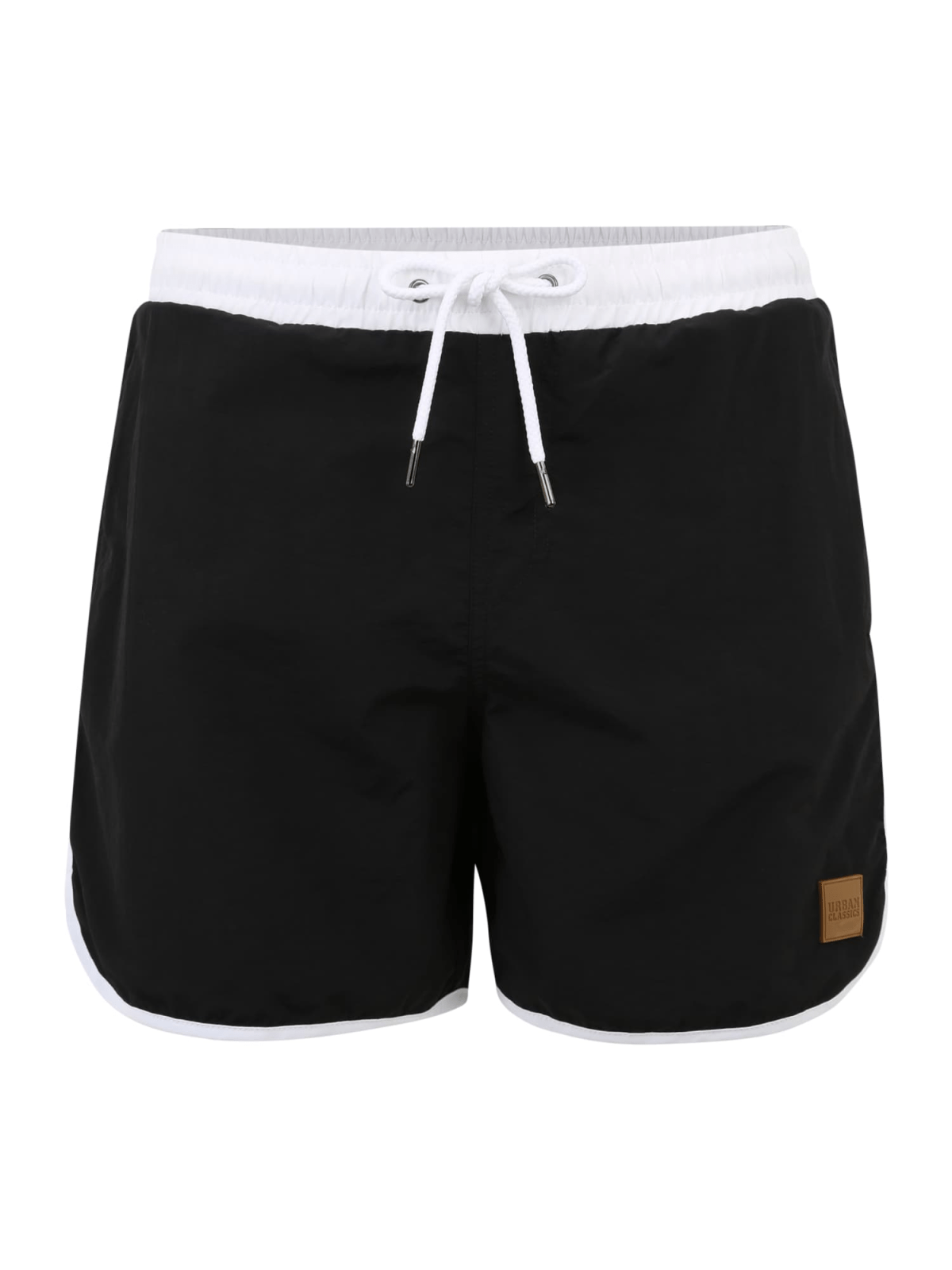 Urban Classics Kratke kopalne hlače  črna / bela