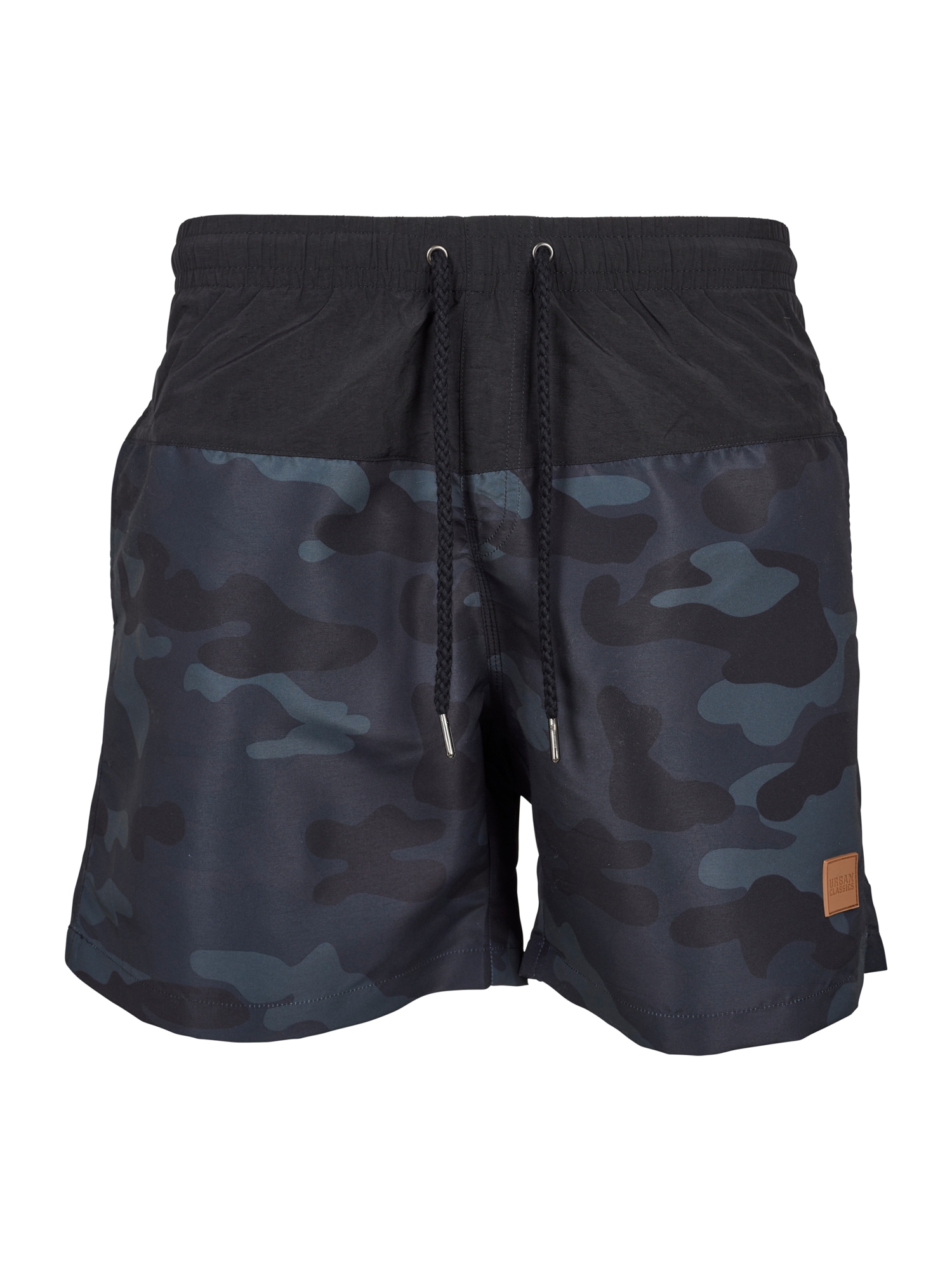 Urban Classics Kratke kopalne hlače  dimno modra / golobje modra / črna