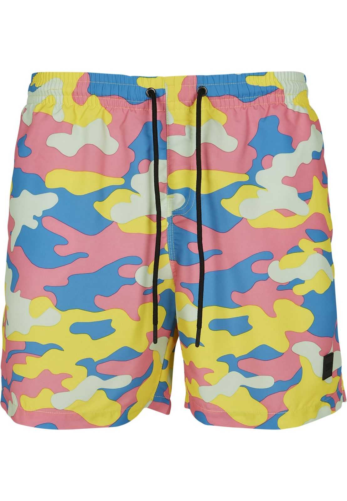 Urban Classics Kratke kopalne hlače  nebeško modra / neonsko rumena / roza / bela