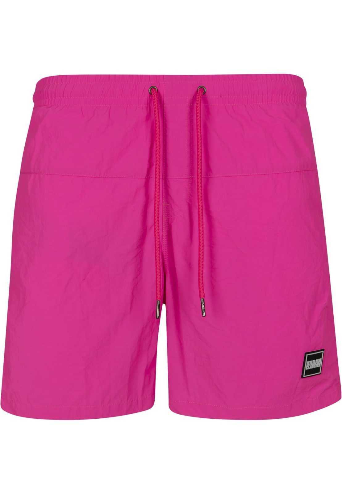Urban Classics Kratke kopalne hlače  neonsko roza