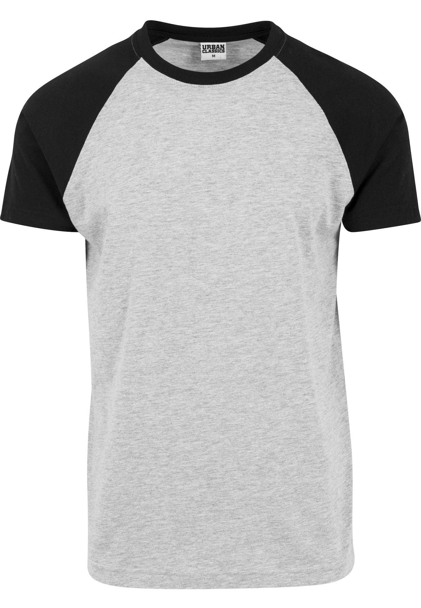 Urban Classics Majica  pegasto siva / črna