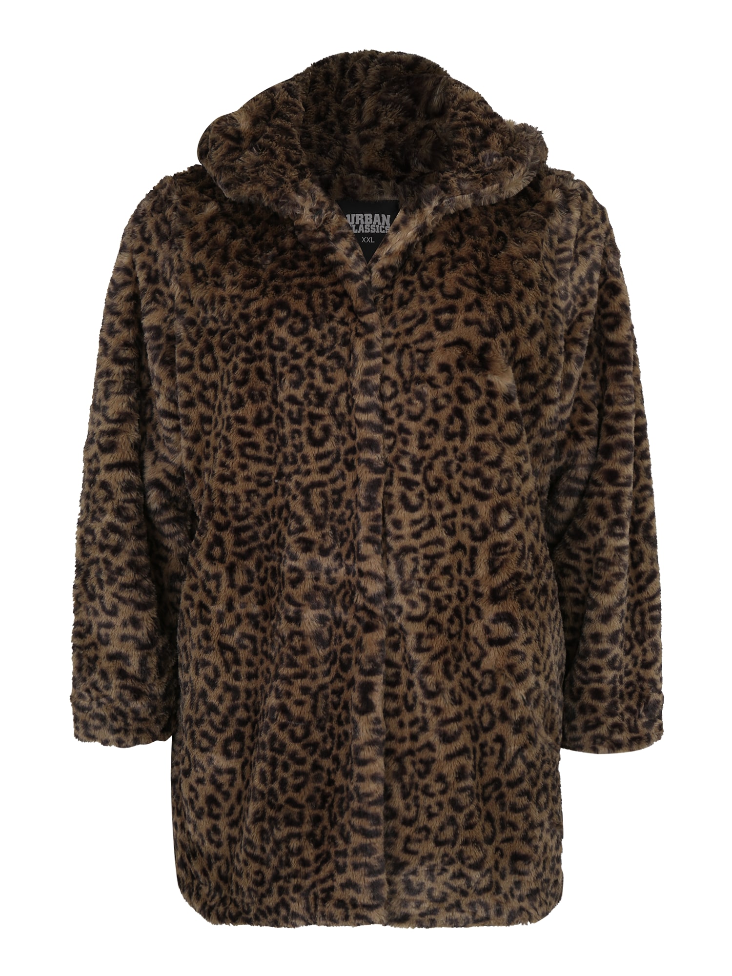 Urban Classics Prehodna jakna 'Leo Teddy Coat'  oliva