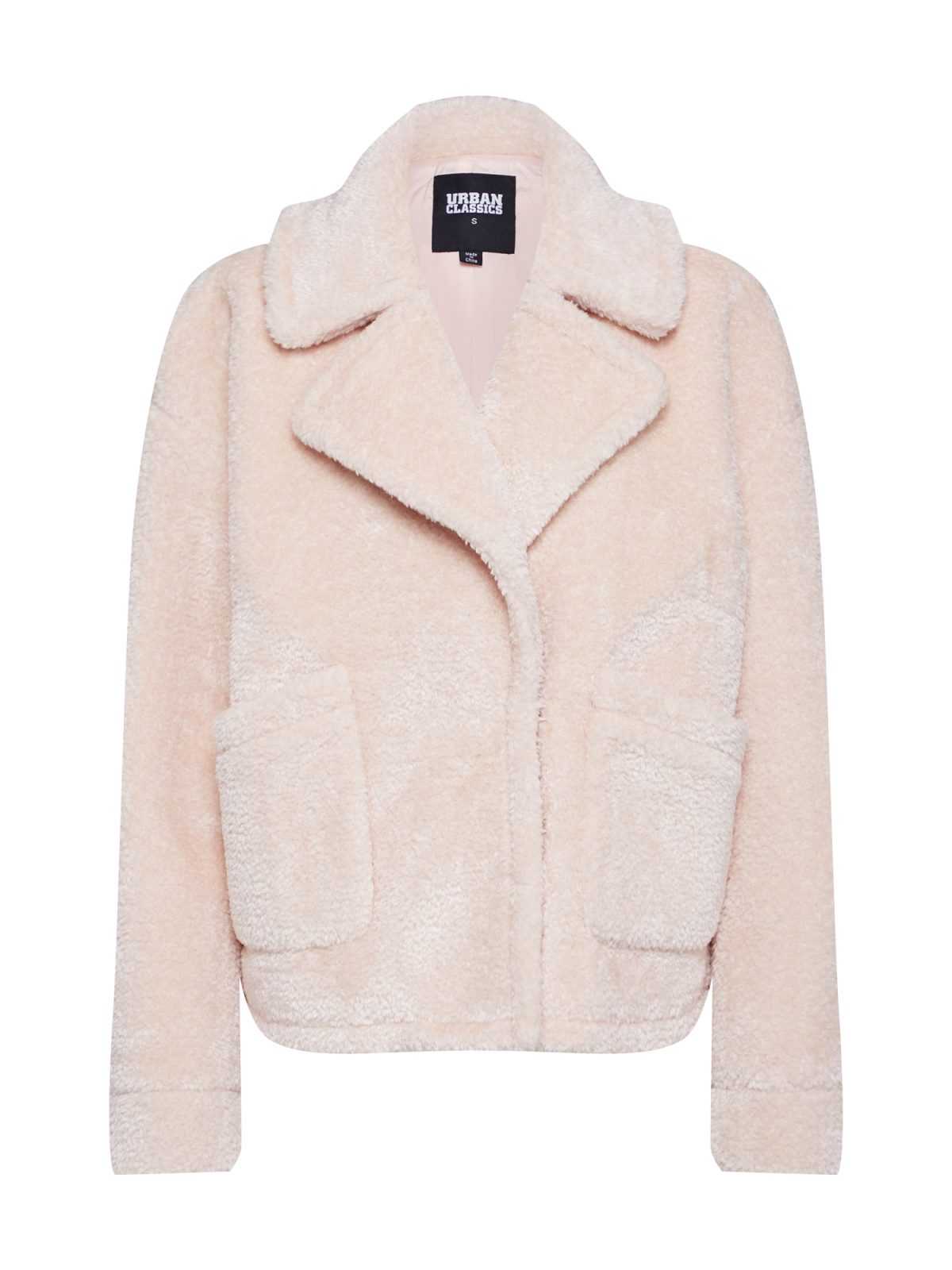 Urban Classics Prehodna jakna 'Sherpa Lapel'  pesek