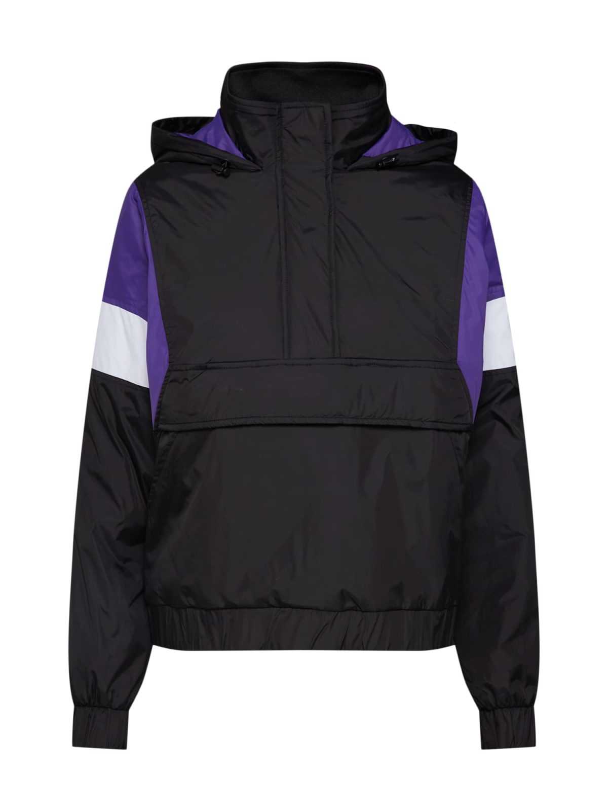 Urban Classics Prehodna jakna  neonsko lila / črna / bela
