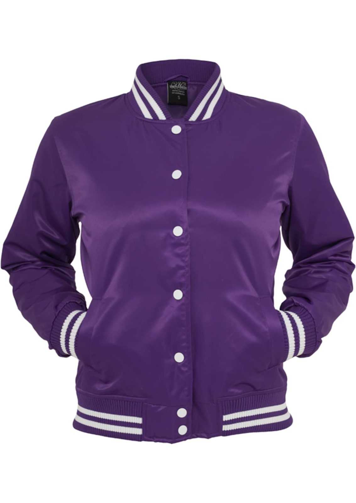 Urban Classics Prehodna jakna  temno liila / bela