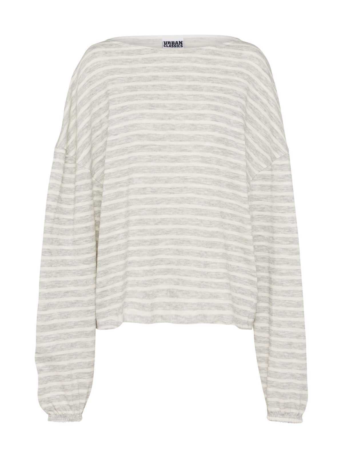 Urban Classics Širok pulover  svetlo siva / bela