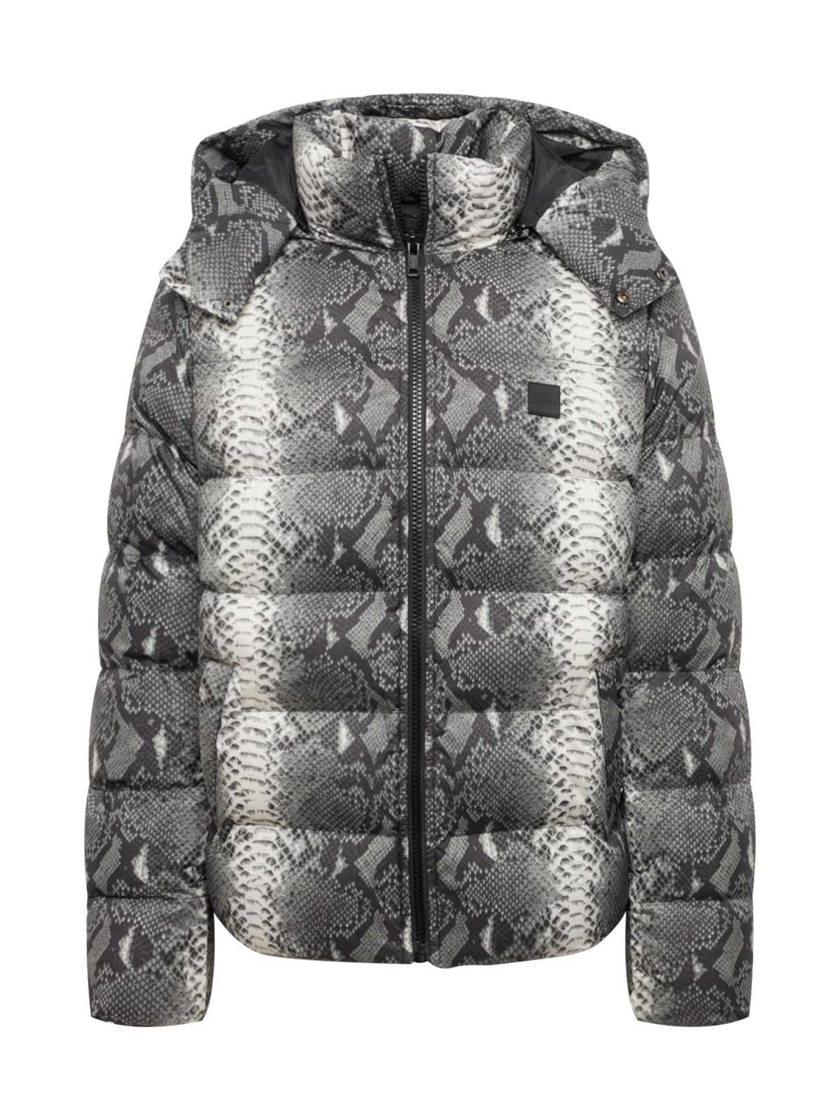 Urban Classics Zimska jakna  antracit / svetlo siva / bela