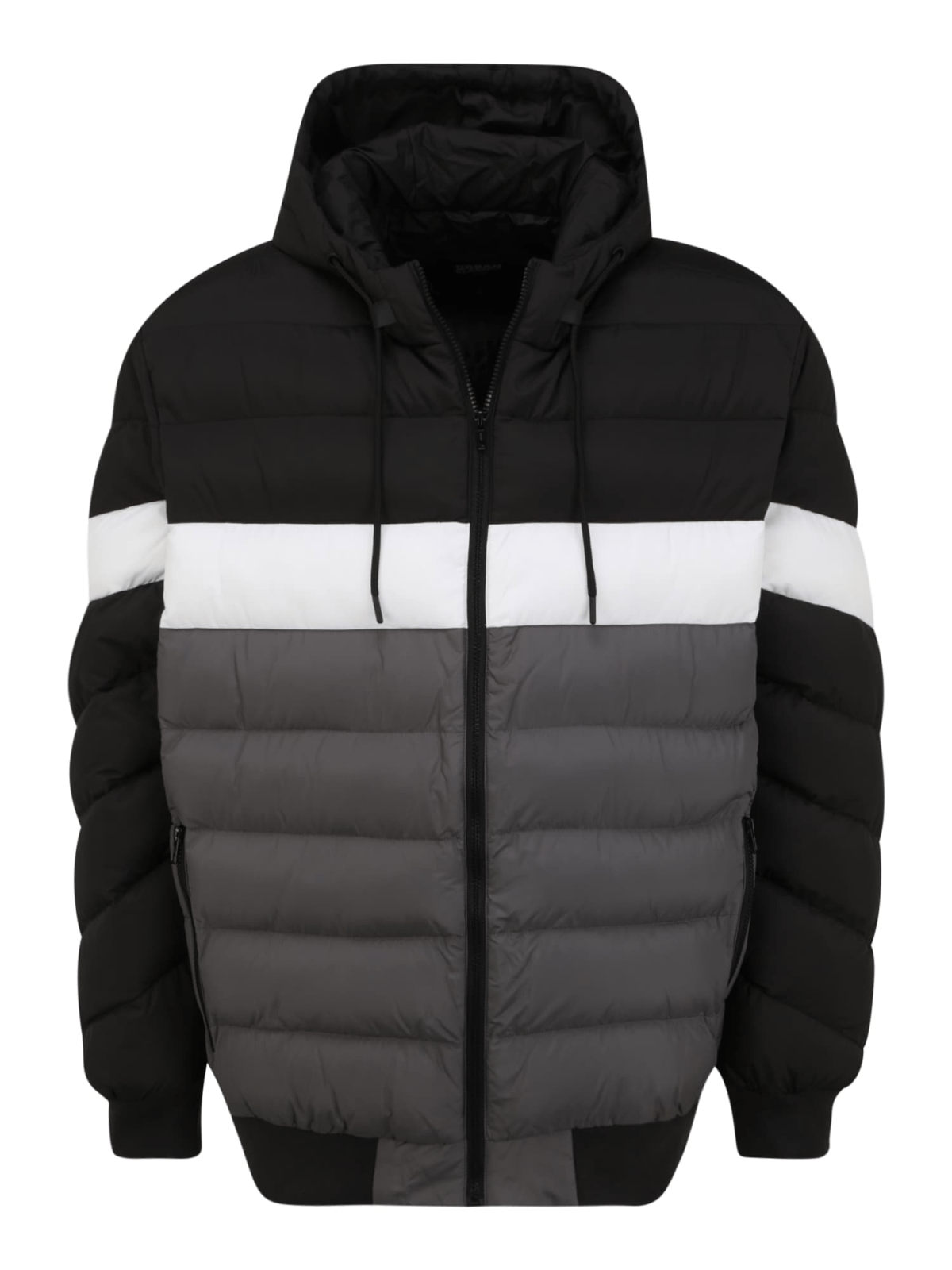 Urban Classics Zimska jakna  temno siva / črna / bela