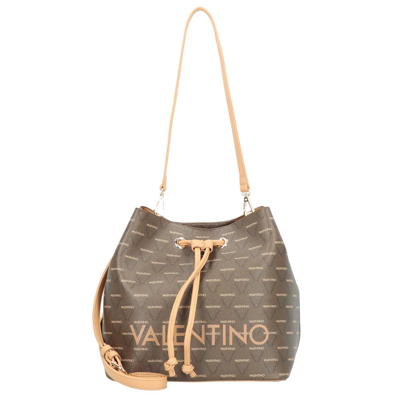 VALENTINO Vrečasta torba 'Liuto'  svetlo rjava / temno rjava