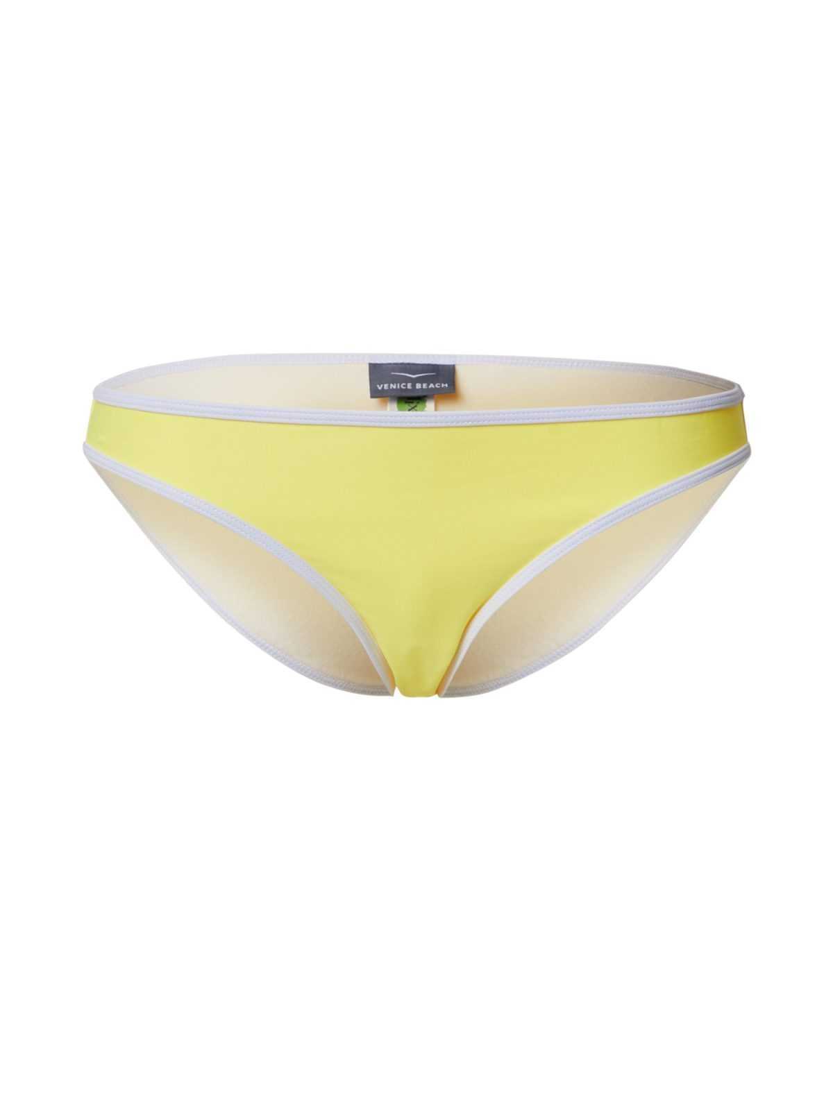 VENICE BEACH Bikini hlačke  rumena / bela