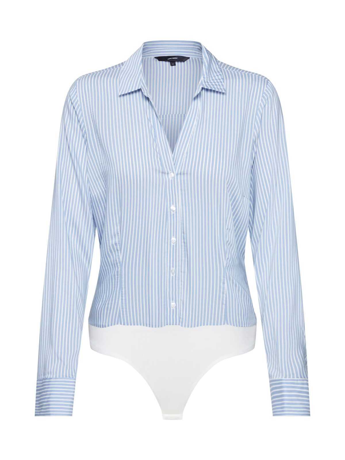 VERO MODA Bodi srajca 'ERIKA'  svetlo modra / bela