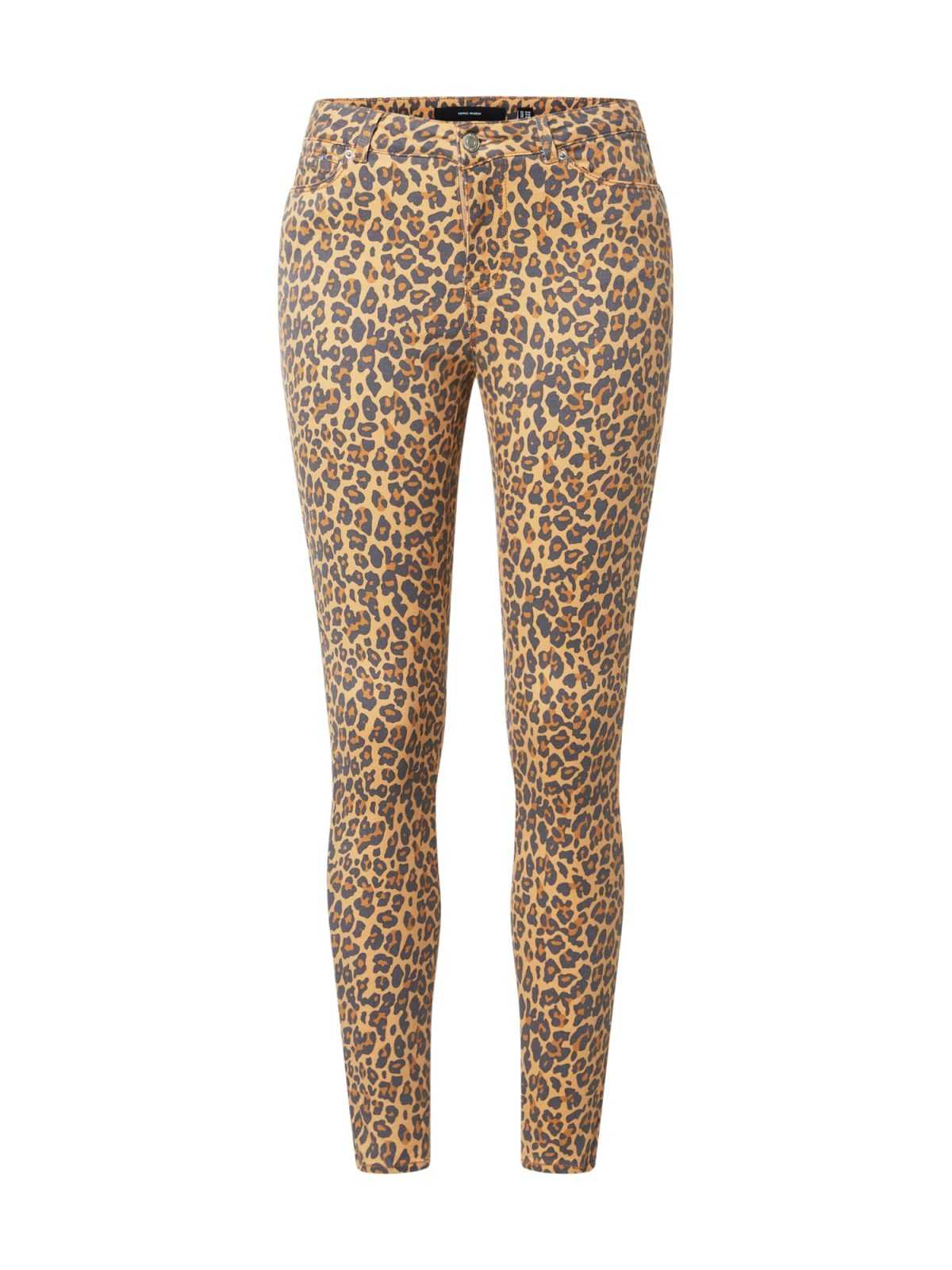 VERO MODA Hlače  svetlo rjava / temno rjava / črna