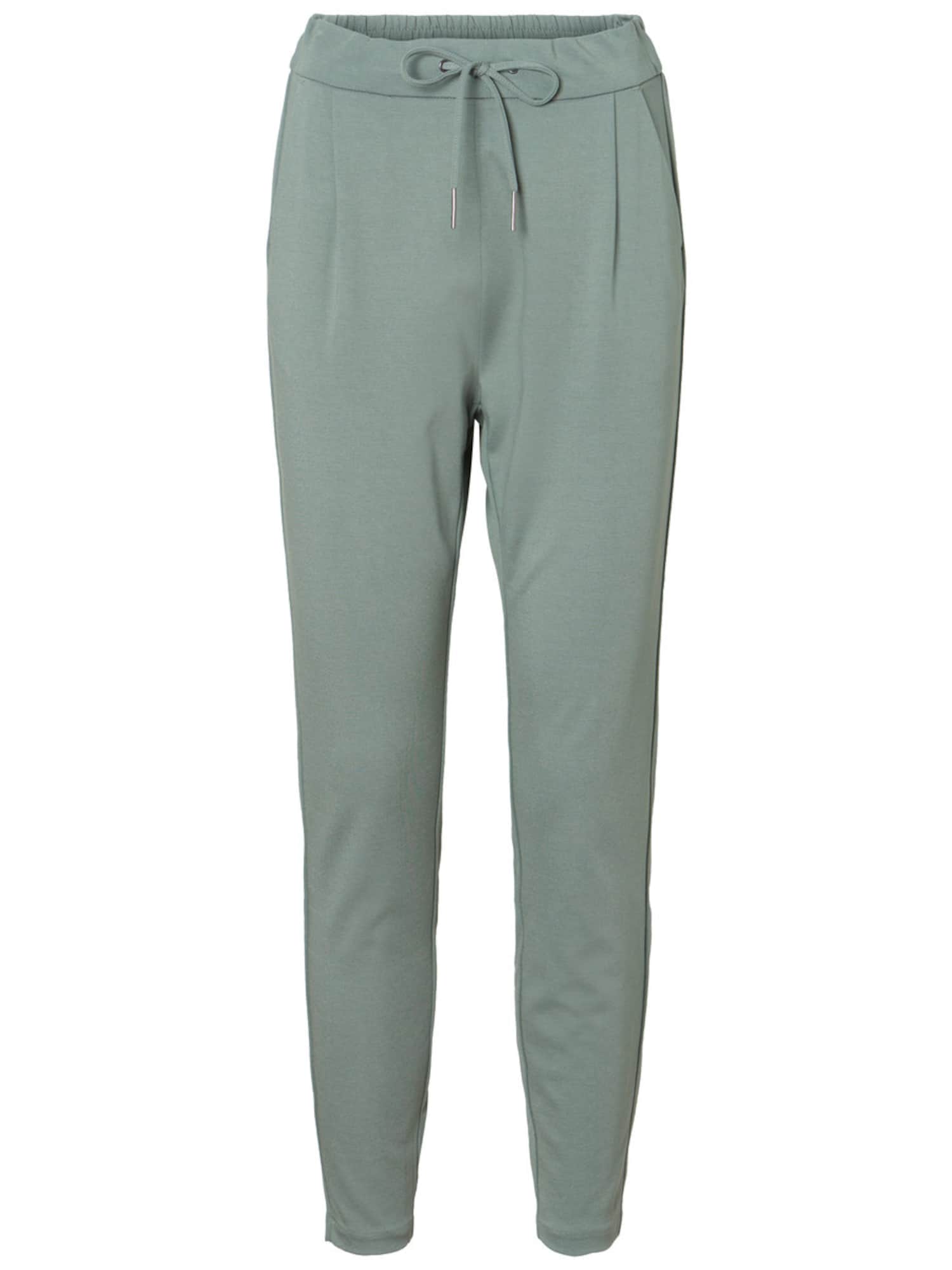 VERO MODA Hlače z naborki 'EVA'  pastelno zelena