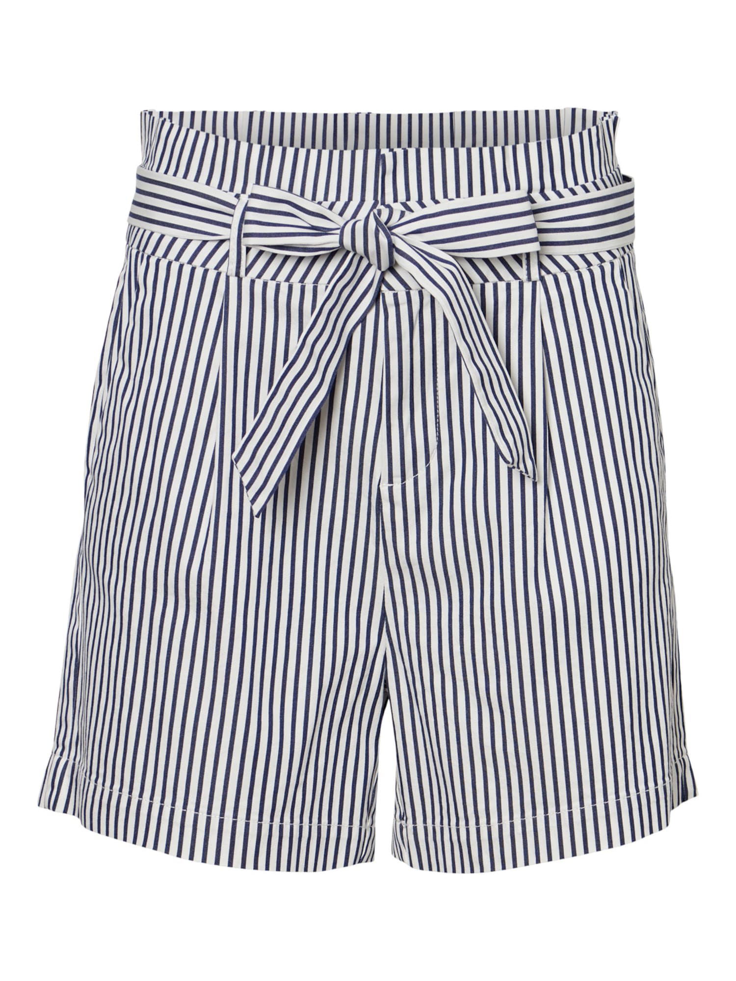 VERO MODA Hlače z naborki 'Eva'  mornarska / bela