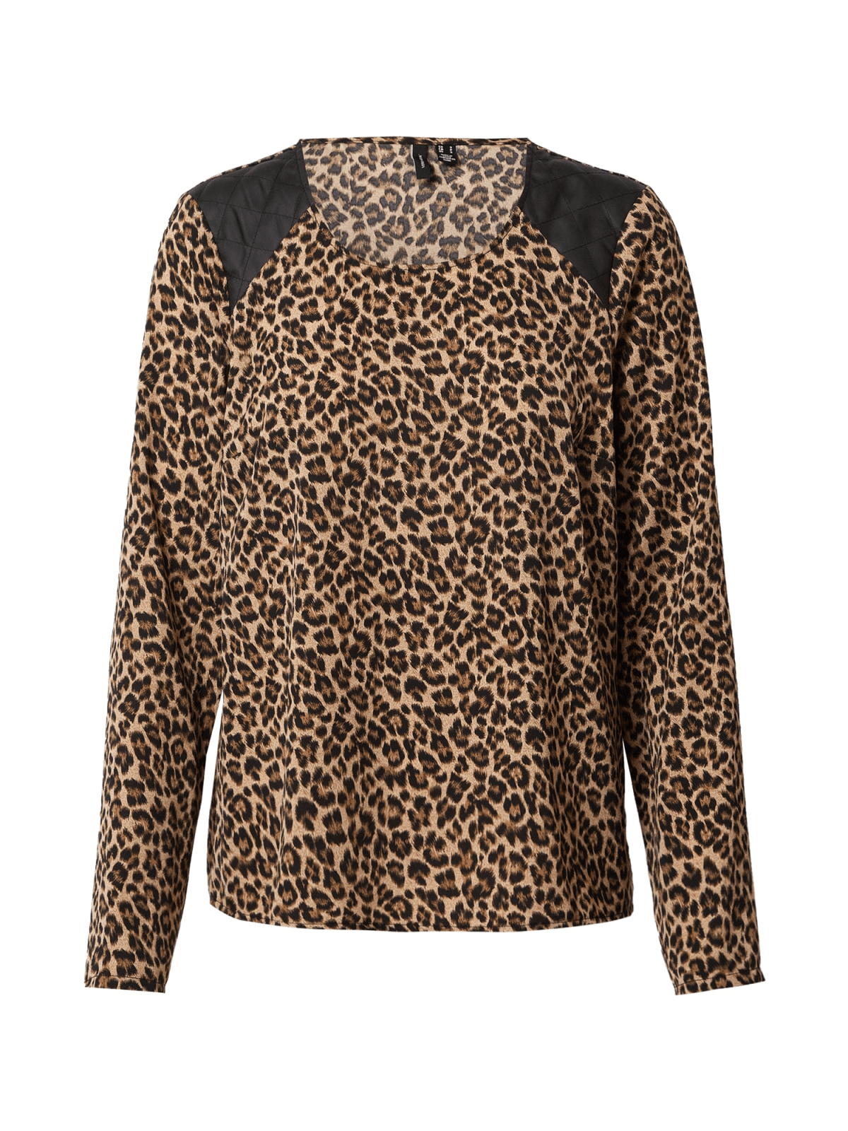 VERO MODA Majica 'SERENA'  kremna / rjava / črna