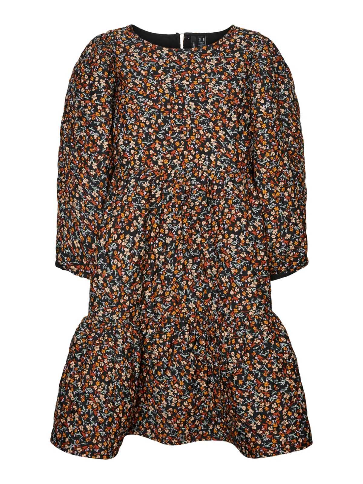VERO MODA Obleka 'Leonora'  pastelno zelena / pastelno lila / oranžna / pastelno oranžna / črna