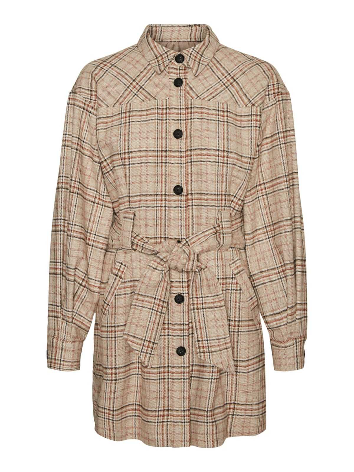 VERO MODA Prehodna jakna 'ZELLA'  svetlo rjava / jagoda / črna / bela