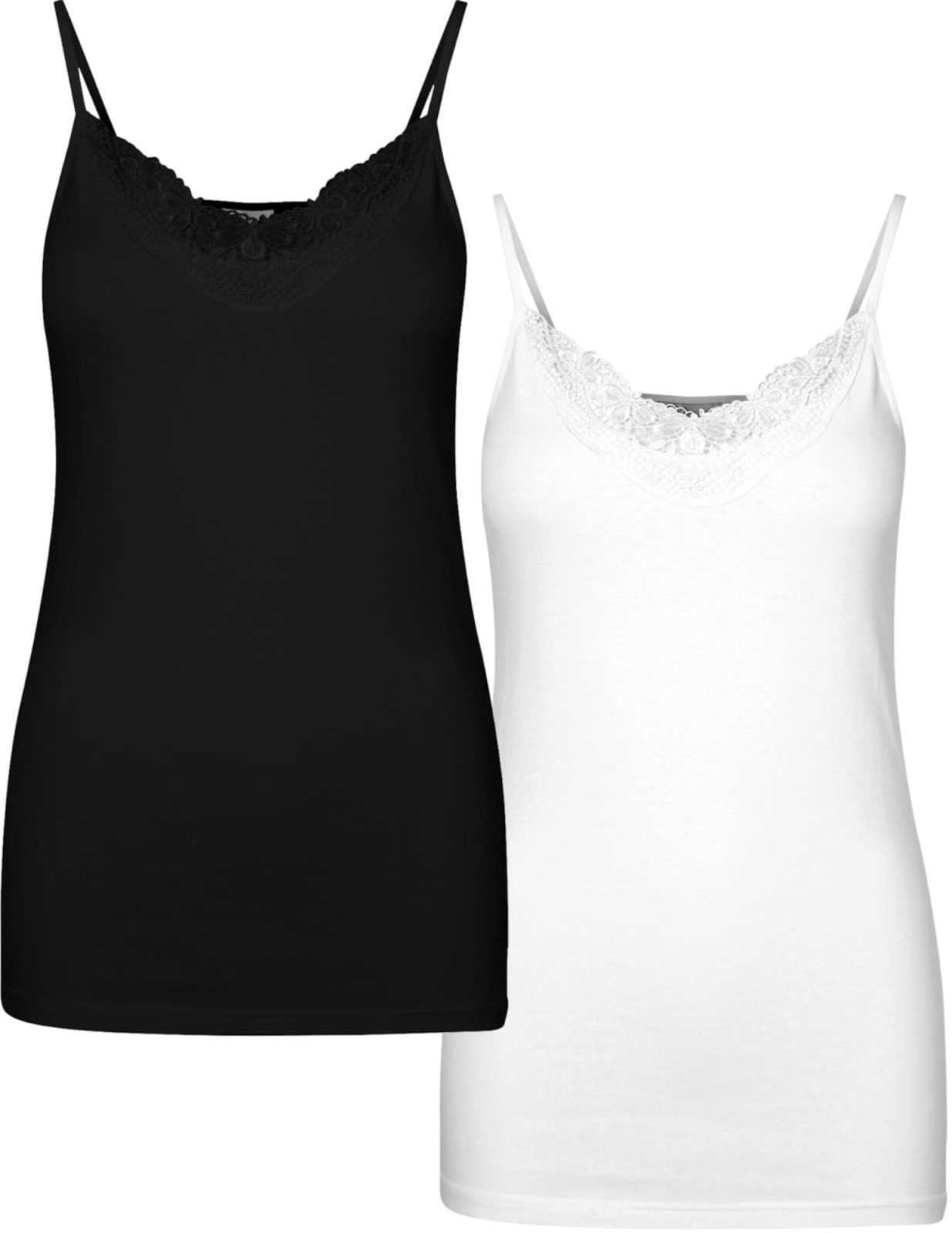 VERO MODA Top 'Inge'  črna / bela