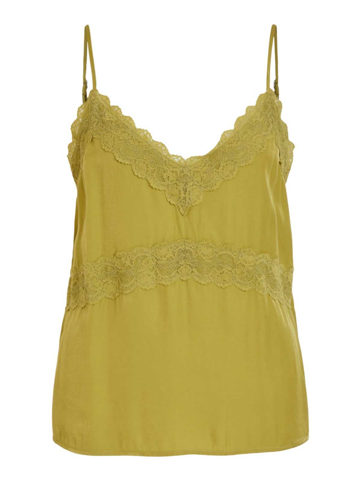 VILA Top 'Estela'  kaki