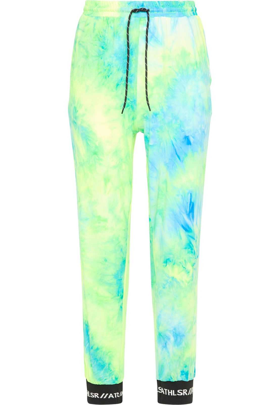 myMo ATHLSR Športne hlače  neonsko modra / neonsko zelena