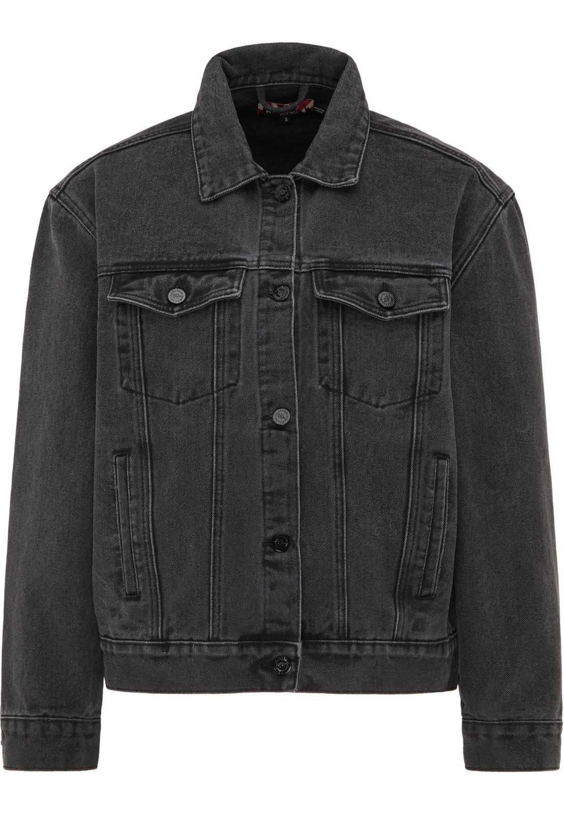 myMo ROCKS Prehodna jakna  črn denim / bela