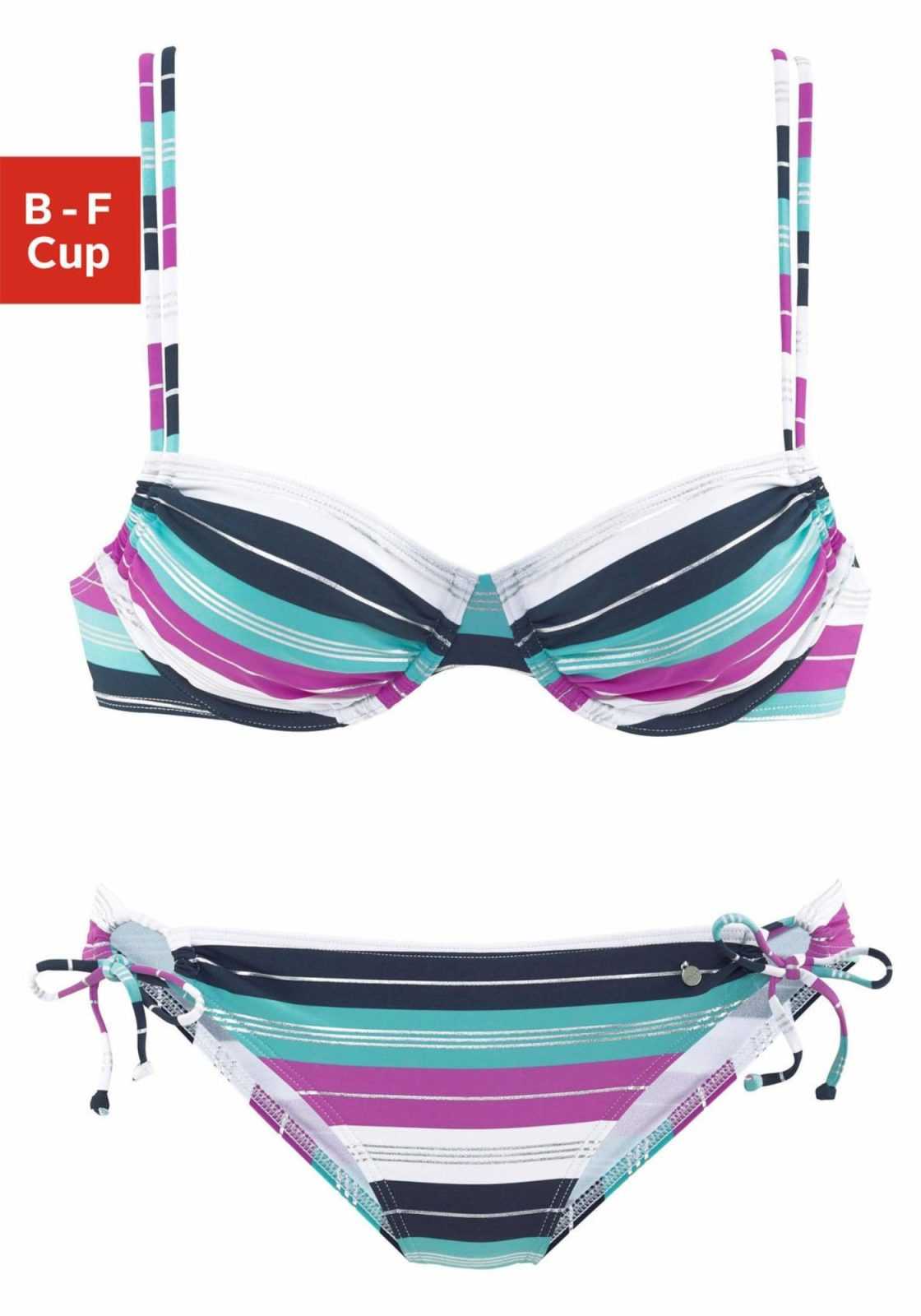 s.Oliver Bikini  turkizna / temno modra / fuksija / bela