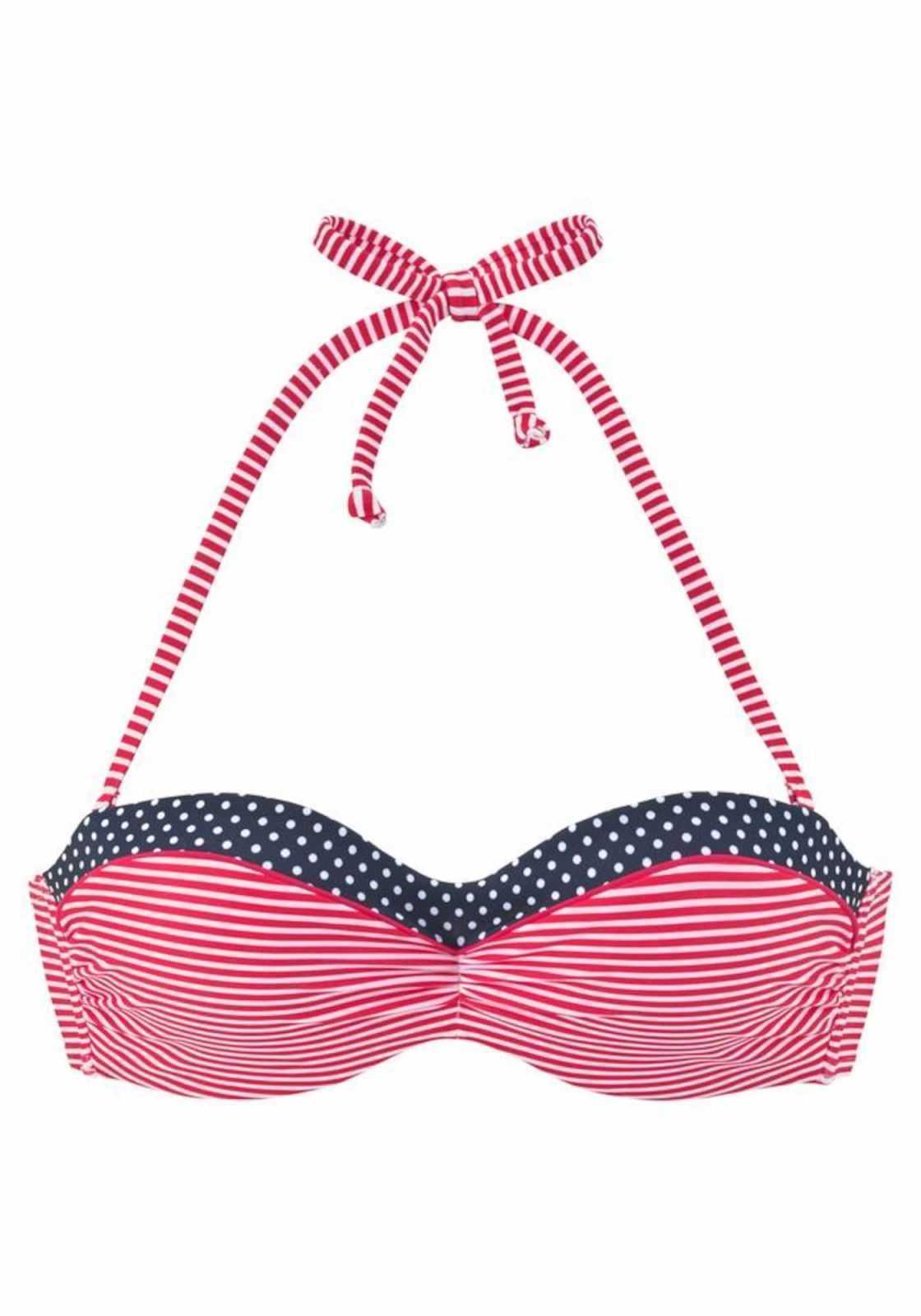 s.Oliver Bikini zgornji del 'Avni'  temno modra / rdeča / bela