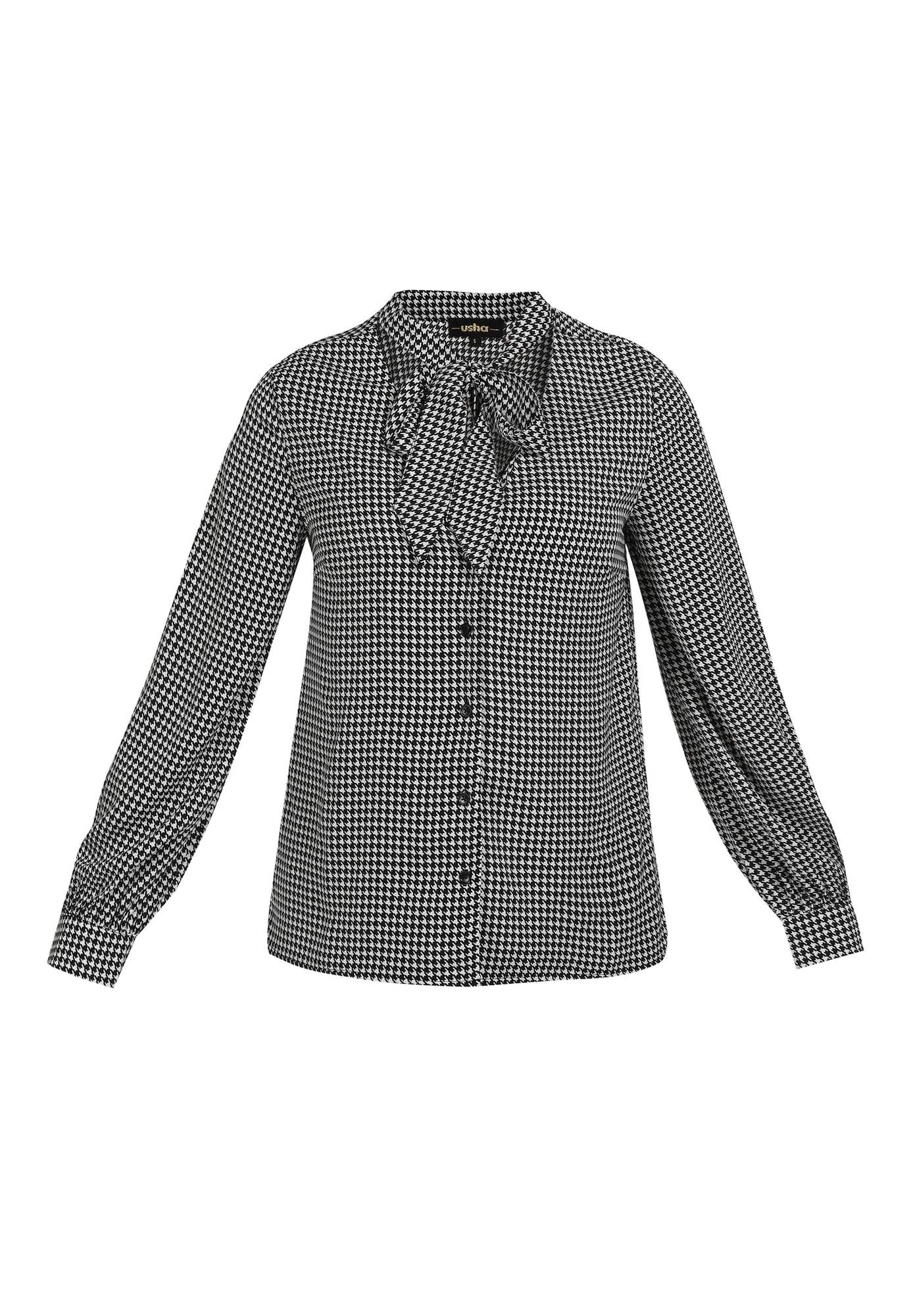 usha BLACK LABEL Bluza  črna / bela