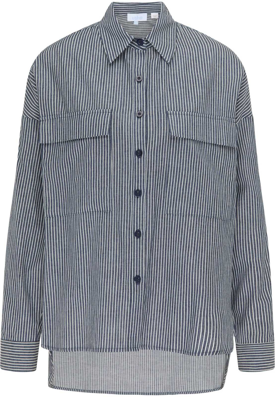 usha BLUE LABEL Bluza  golobje modra / bela