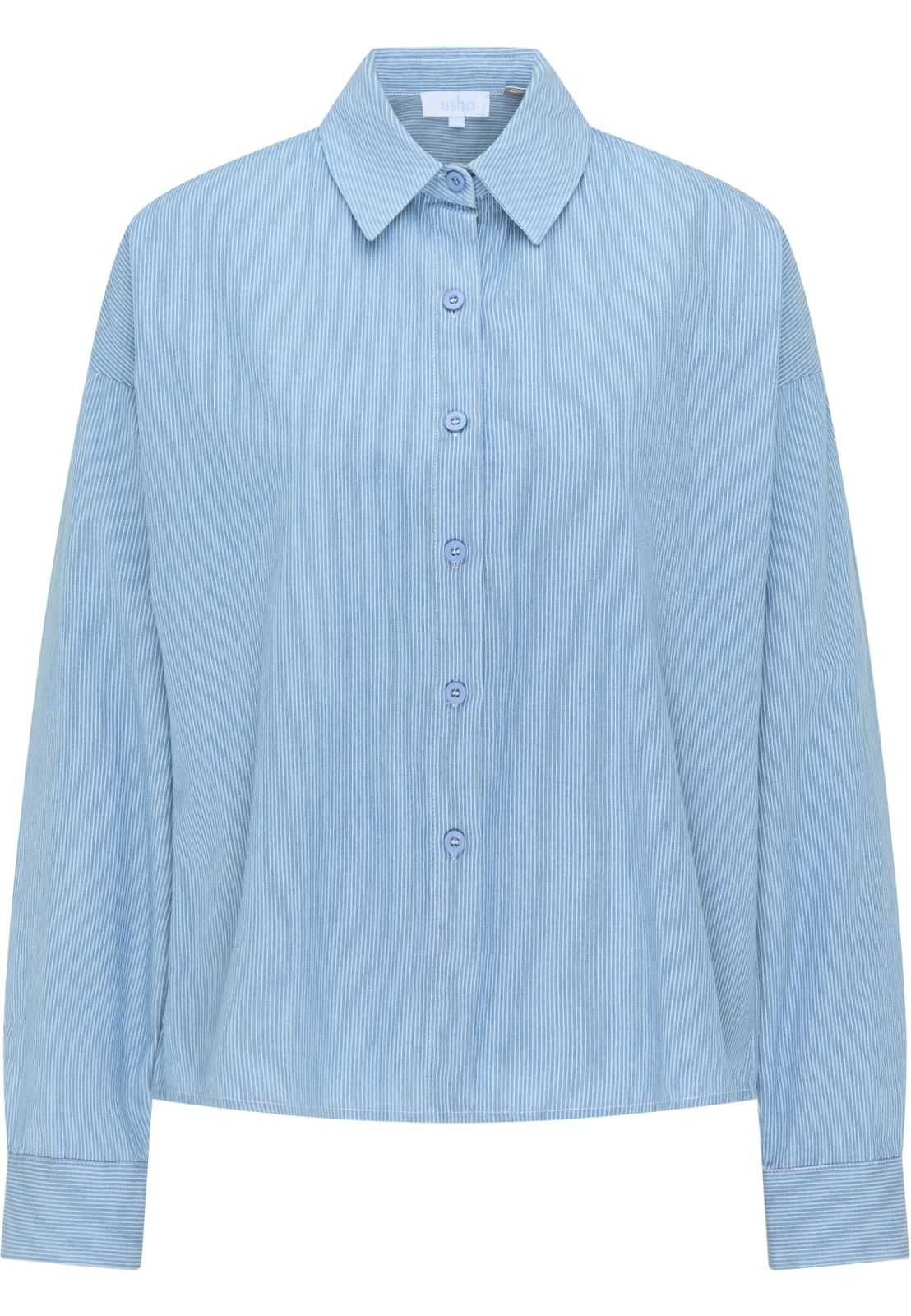 usha BLUE LABEL Bluza  svetlo modra / bela
