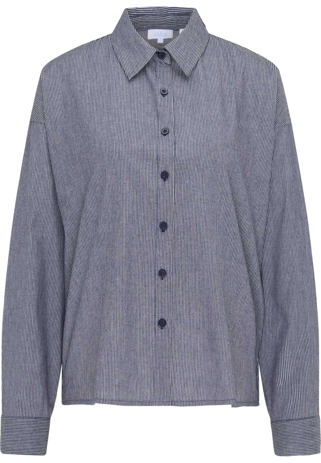 usha BLUE LABEL Bluza  temno modra / bela