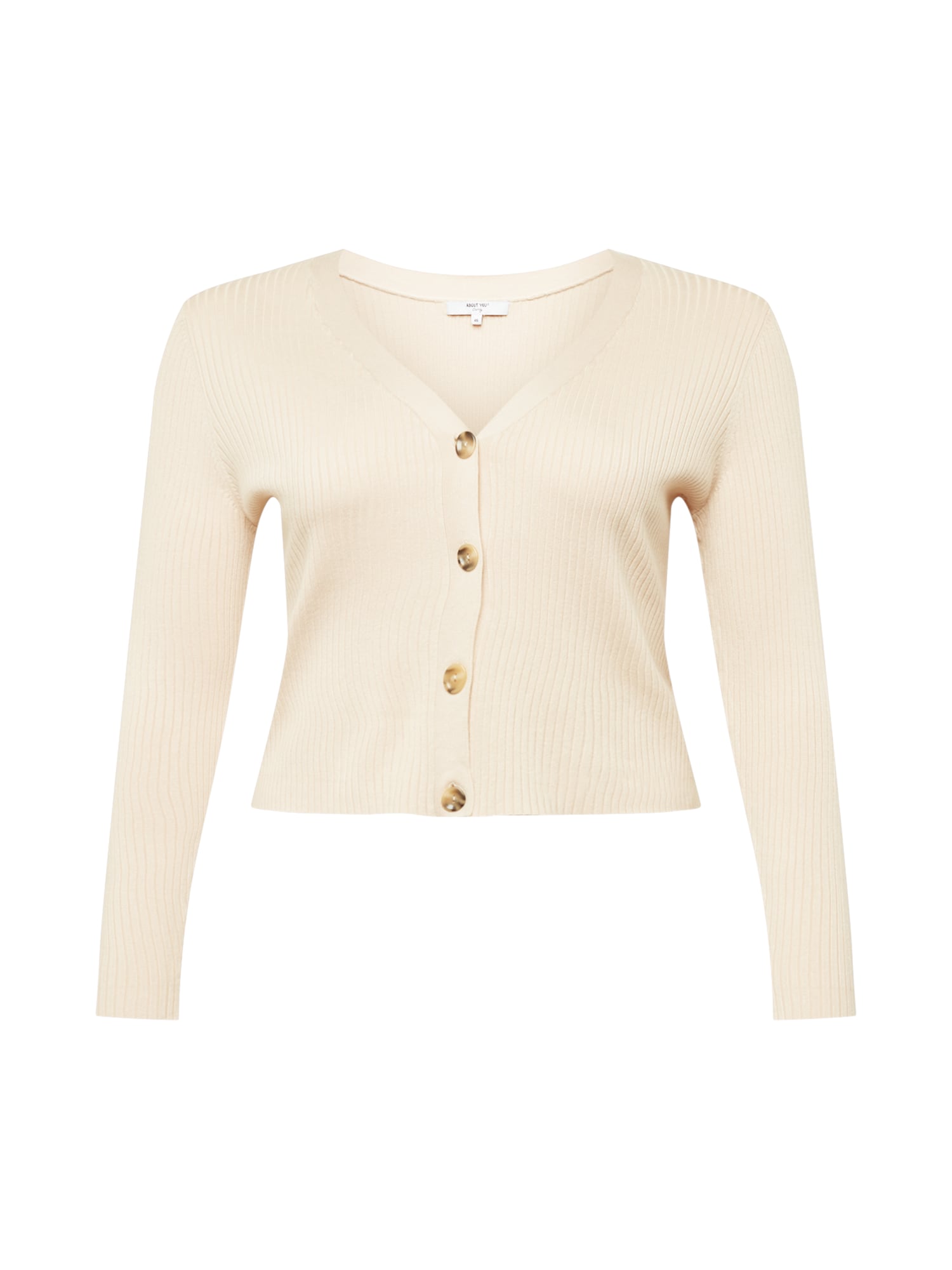 ABOUT YOU Curvy Pletena jopa 'Cassidy'  bež