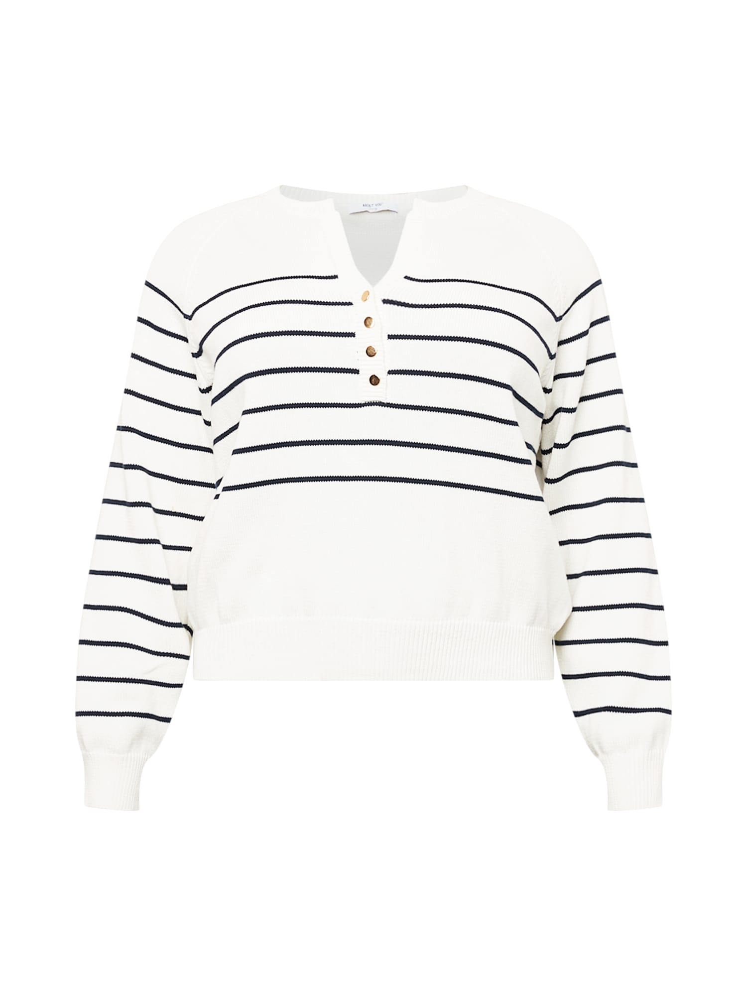 ABOUT YOU Curvy Pulover 'Jorina'  modra / bela